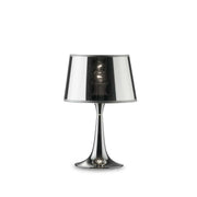 Veioza de masa crom lucios cu abajur reflectorizant, soclu E14, design italian compact