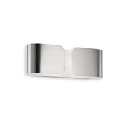 Aplica LED de perete bidirectionala, finisaj cromat periat, design minimalist italian, montaj pe doza standard