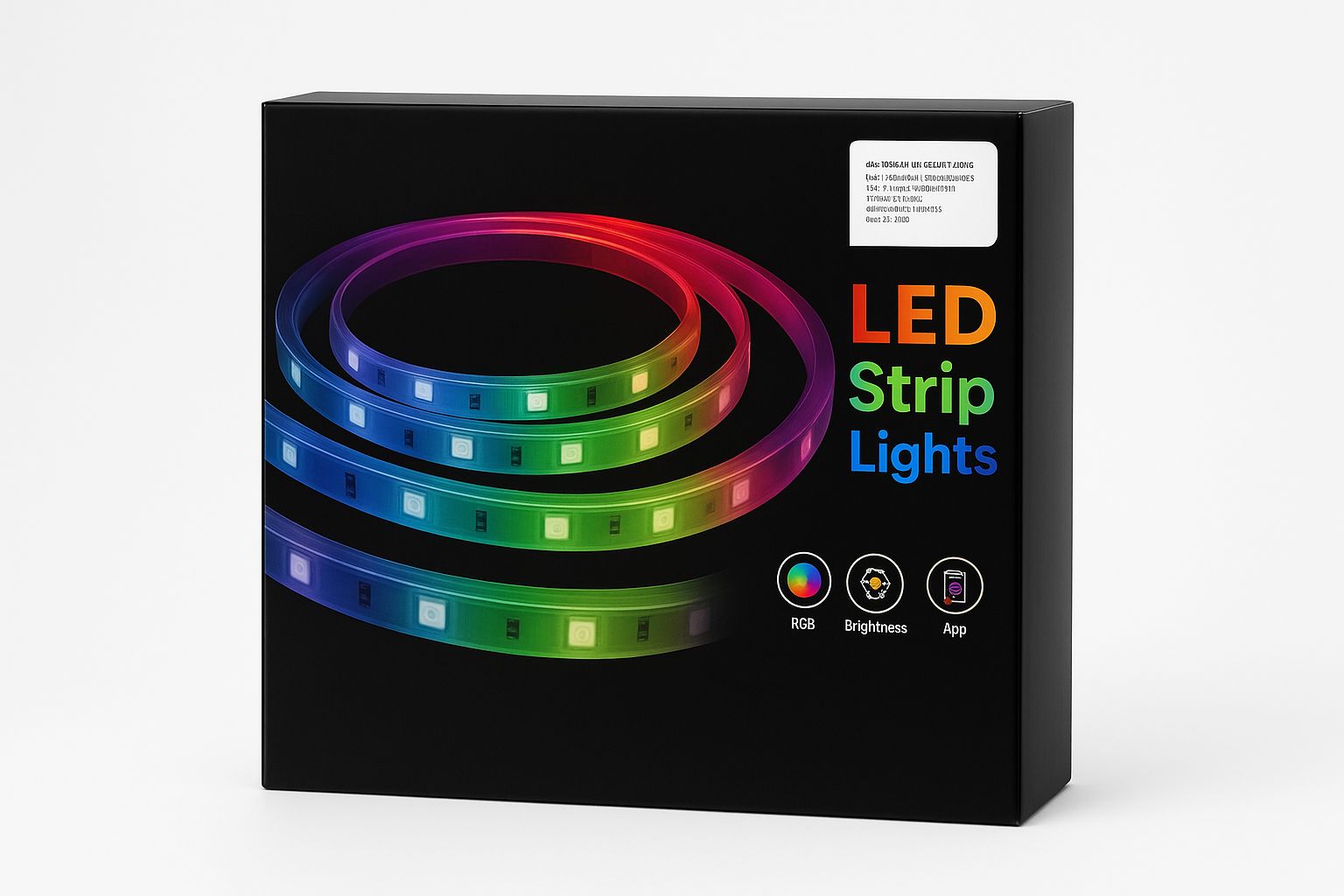 Cutie de prezentare banda LED Strip RGB, control prin aplicatie, reglaj luminozitate