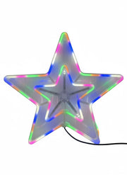 Stea LED decorativa RGB 60x60cm, IP65, alimentare 220V, multicolor, pentru exterior