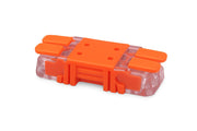 Conector rapid push-in 6 poli, 450V 32A, carcasa transparenta cu levier portocaliu, pentru cabluri 0,2-4 mm²