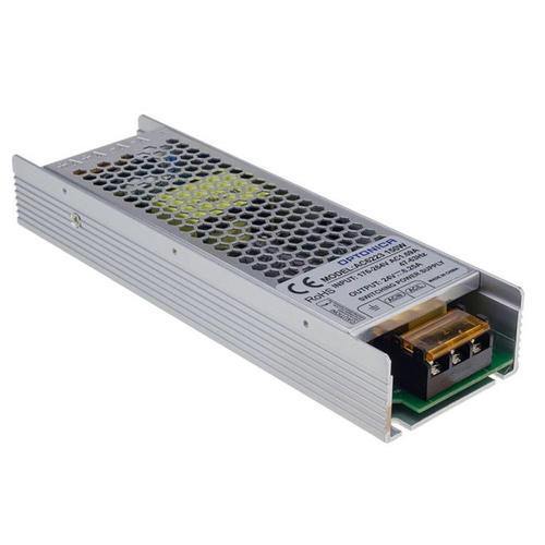 Sursa alimentare slim 24V 120W pentru benzi LED, carcasa aluminiu cu fante aerisire, borne conectare