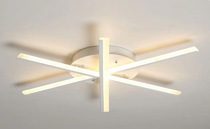 Plafoniera LED 78W cu brate in cruce din acril, lumina reglabila 3000K-6500K, montaj pe tavan, diametru 82 cm