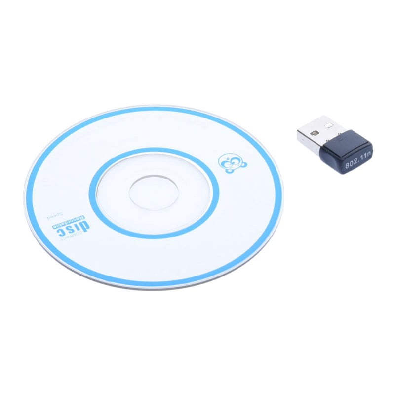 Adaptor USB Wi-Fi 802.11n inclus cu CD de instalare drivere in pachet