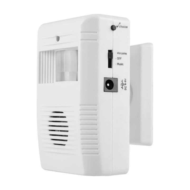 Alarma de usa cu senzor de prezenta PIR, unghi detectie 110 grade, alimentare DC 4.5V sau baterii AA