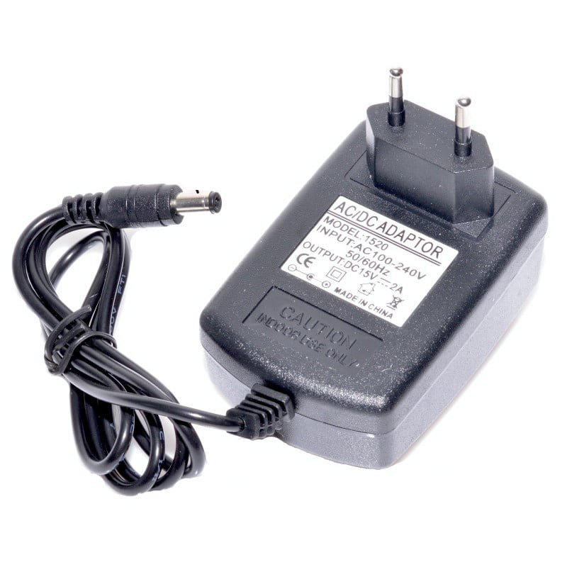 Alimentator AC/DC 15V 2A cu mufa DC 2.1mm, intrare 100-240V, cablu 80cm, pentru benzi LED si routere