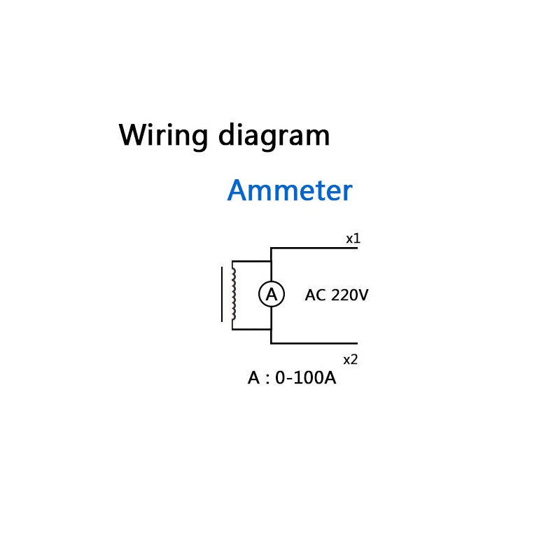 Schema de cablare ampermetru digital panou AC 220V, interval masurare 0-100A