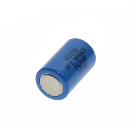 Acumulator Li-ion tip 14250, 3.6V 1200mAh, format 1/2AA, carcasa albastra cilindrica