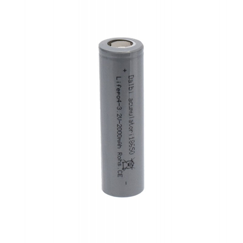 Acumulator LiFePO4 tip 18650, 3.2V, 2000mAh, reincarcabil, pentru lampi solare si lanterne