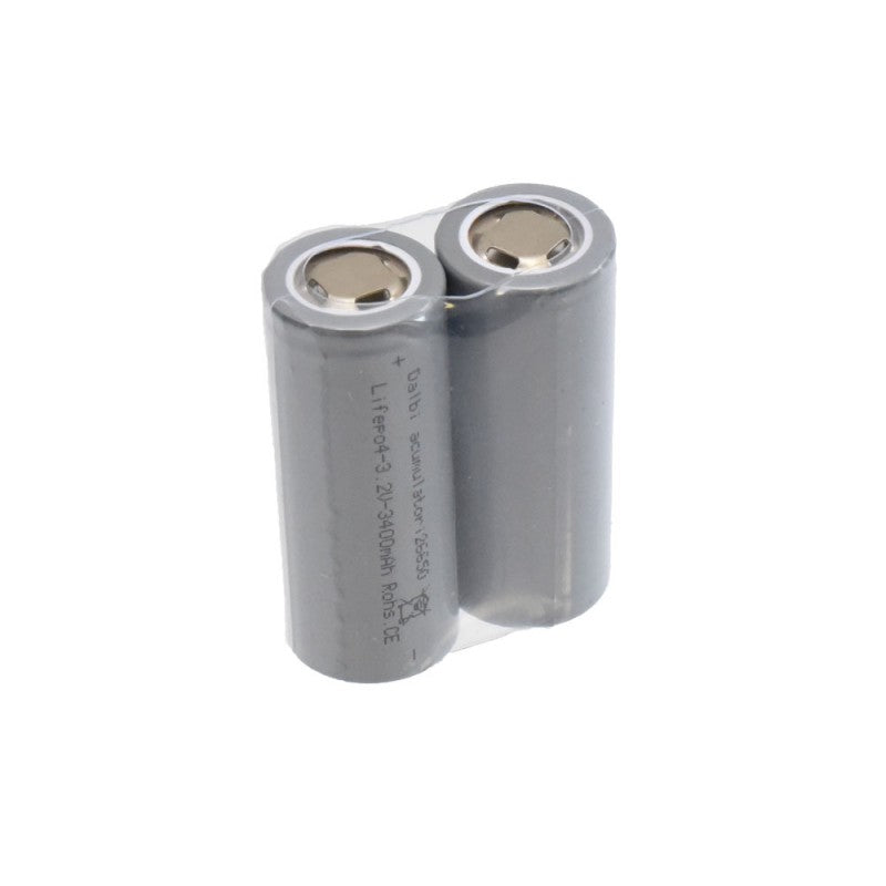 Set doi acumulatori 26650 LiFePO4 3.2V montati in suport transparent, gata de utilizare