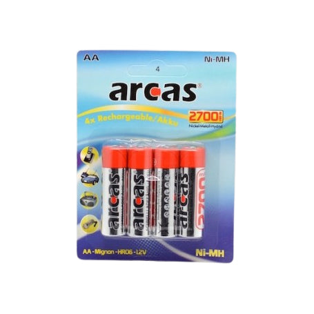 Set 4 acumulatori reincarcabili AA R6 Ni-MH 2700mAh, 1.2V, ideali pentru lanterne si aparate foto