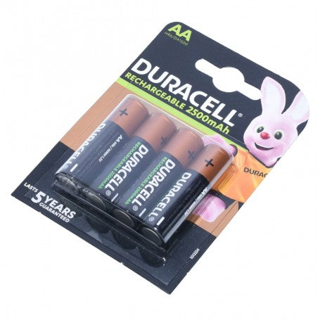 Acumulatori AA R6 reincarcabili 2500mAh, blister vazut din unghi oblic, set 4 buc
