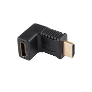 Adaptor HDMI tata-mama unghi 90 grade, conectori auriti, compatibil 4K Full HD, pentru montaj TV pe perete
