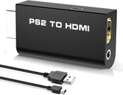 Convertor PS2 la HDMI cu iesire audio jack 3.5mm, rezolutie 720p/1080p, include cablu USB