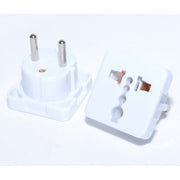 Adaptor stecher universal, compatibil UK/USA/China, material ABS ignifug, contacte alama, pentru priza EU standard
