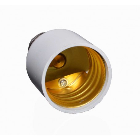 Adaptor dulie E27-E40 vazut din interior, contact auriu E40 pentru conductivitate optima