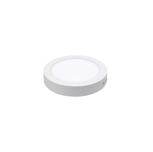 Aplica LED rotunda aparenta 6W, 4000K, diametru 120mm, carcasa alb, montaj pe tavan