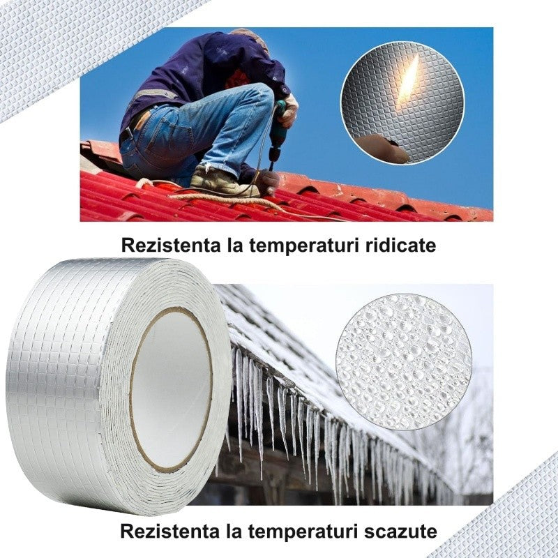 Banda autoadeziva rezistenta la temperaturi ridicate si scazute, utilizare exterior acoperis