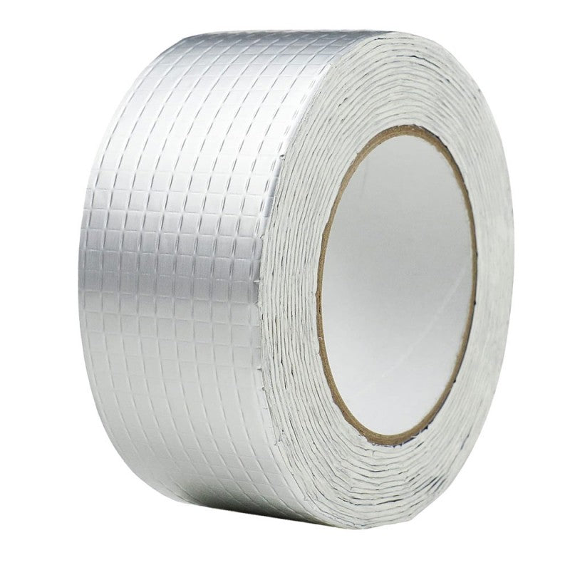 Banda autoadeziva hidroizolatie 50mm x 5m, cauciuc butilic si folie aluminiu, rola argintie