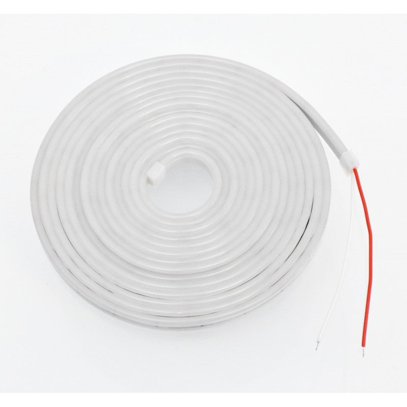 Banda LED neon flexibil rulata, cu fire de conectare vizibile, 12V DC