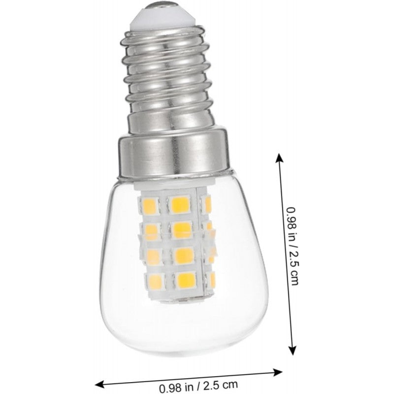 Bec LED E14 3W dimensiuni 2.5x2.5 cm, forma compacta pentru frigider sau hota