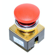 Buton push tip ciuperca rosu, 5A, fara retinere, montaj filet 36mm, contact NC, carcasa ignifuga
