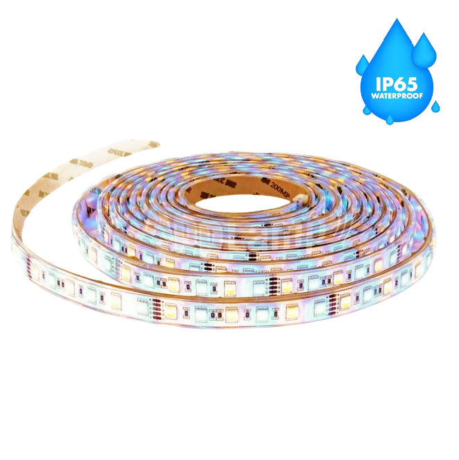 Banda LED SMD5050 IP65 12V alb-cald, rola 5 metri, 60 LED/m, rezistenta la apa si praf