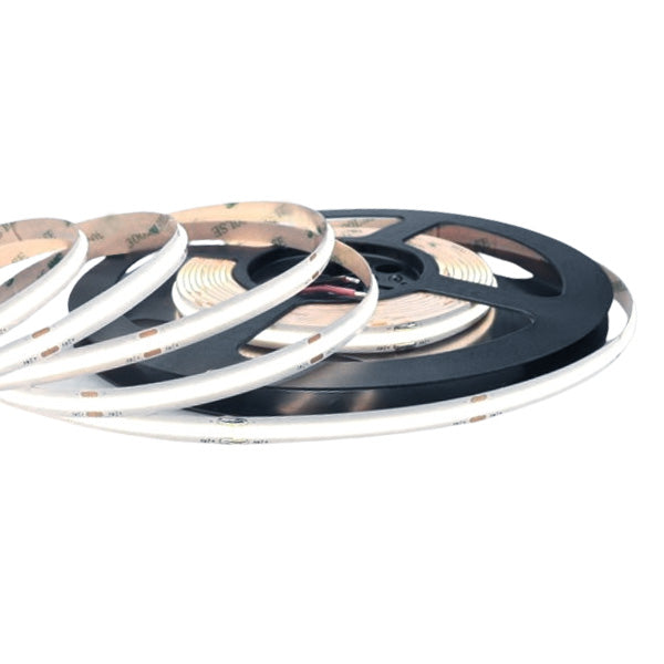 Banda LED COB 320 LED/m, lumina alb-rece, IP20, rola 5m, 12W/m, flux continuu fara puncte vizibile