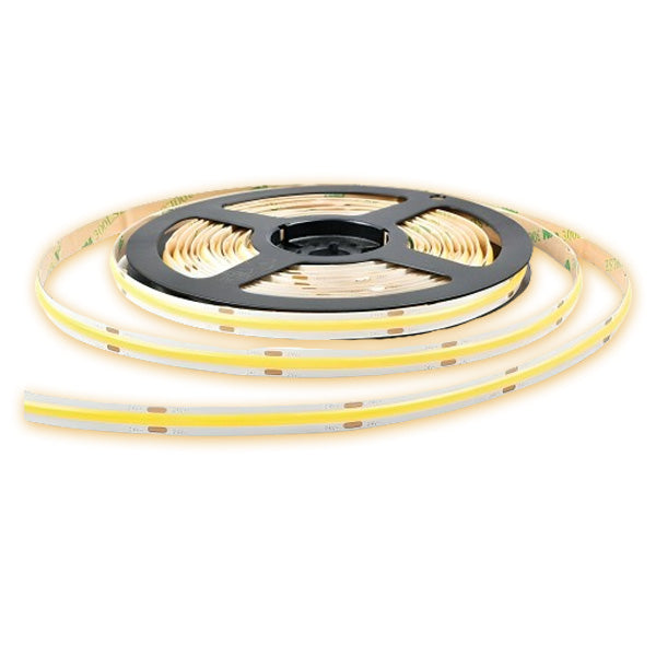 Banda LED COB 528LED/m, lumina alb-calda 3000K, IP20, rola 5m pentru iluminat interior continuu