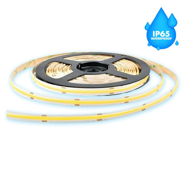 Banda LED COB 528LED/m IP65 exterior, lumina alb-rece uniforma, rola 5m, 14.4W/m