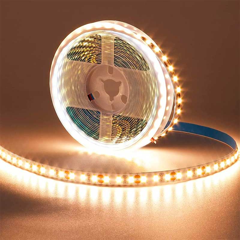Banda LED flexibila pe rola, lumina calda uniforma, densitate mare de LED-uri