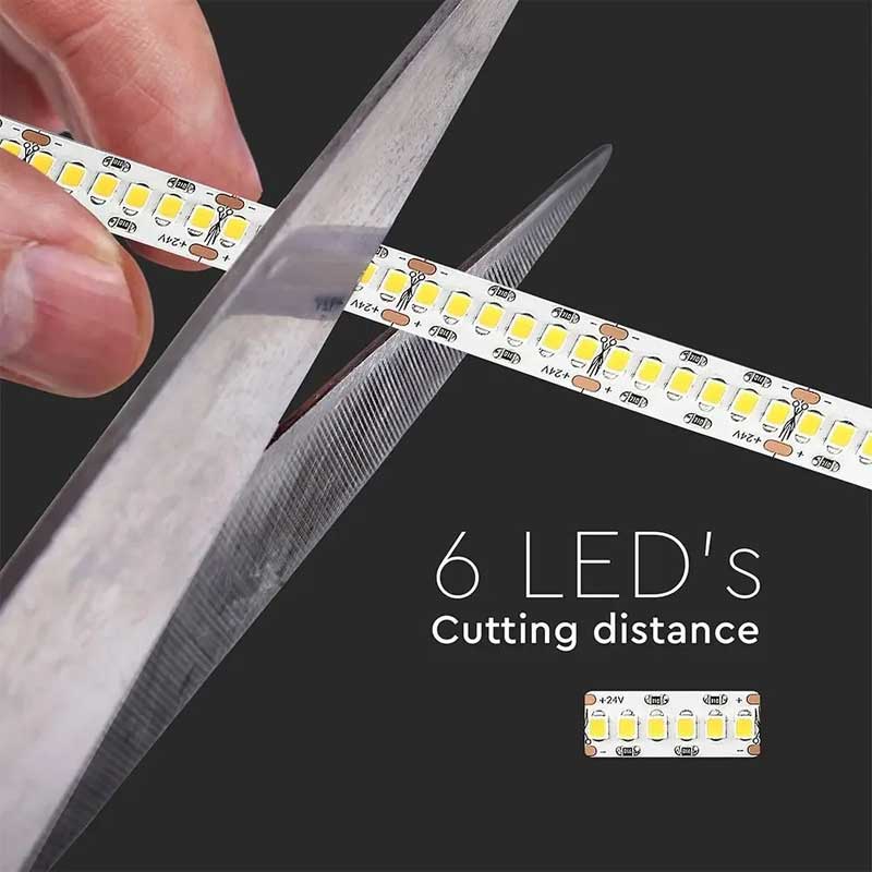 Banda LED taiabila la fiecare 6 LED-uri, interval de taiere 10 cm, personalizare usoara