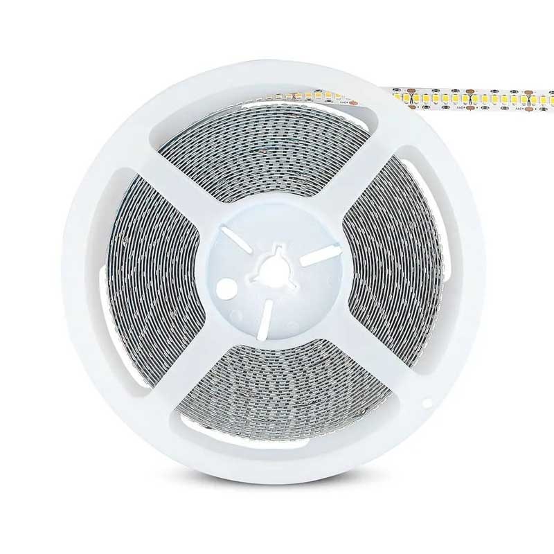 Banda LED 240 LED/m pe rola alba, 10 metri, 4000K alb neutru, vedere frontala