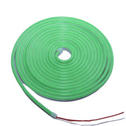 Banda LED neon flexibila verde 5m, IP67, 12V, rulata, cu fire de conectare vizibile