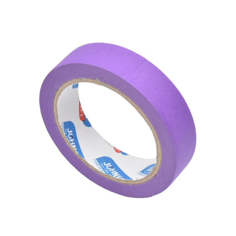 Rola banda de mascare mov 24mm, vedere laterala cu miez din carton