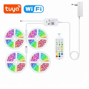Banda LED RGB Smart 40m, 24V, Wi-Fi, set complet cu 4 role, controller, telecomanda RF si alimentator