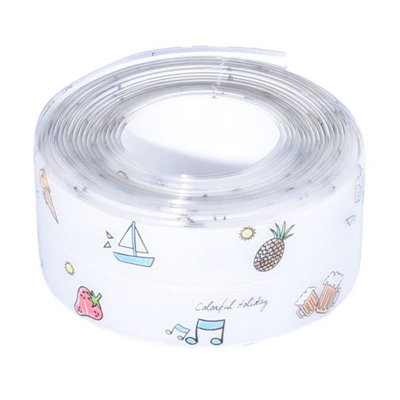 Banda autoadeziva etansare 3.8cm latime, 3.2m lungime, impermeabila, imprimeu multicolor decorativ