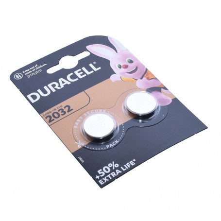 Baterie tip buton CR2032 3V, vedere laterala, pachet 2 buc cu blister