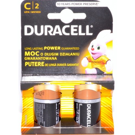 Baterii alcaline tip C LR14 1.5V set 2 bucati, garantie 10 ani depozitare, ambalaj blister