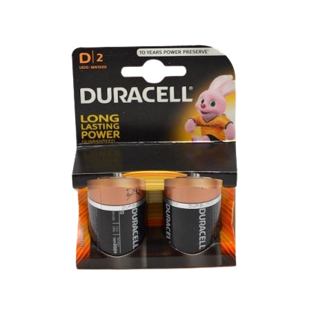 Baterii alcaline tip D R20, set 2 bucati, 1.5V, durata de stocare 10 ani, pentru dispozitive cu consum ridicat