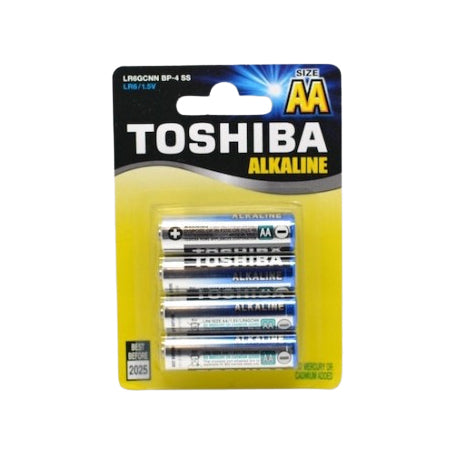 Set 4 baterii alkaline AA R6 1.5V, compatibile telecomenzi, lanterne si jucarii