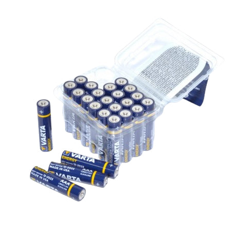 Baterii alkaline AAA 1.5V, set 24 bucati in cutie transparenta de depozitare, tip R3 LR03