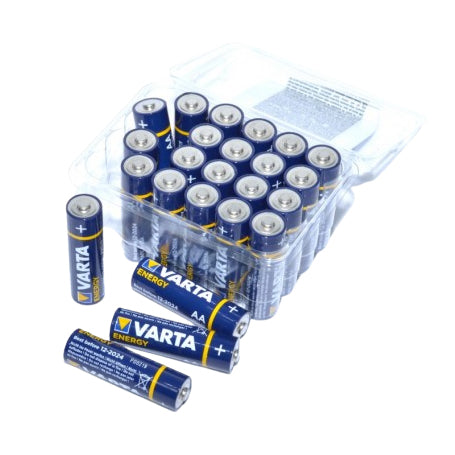 Baterii alkaline AA 1.5V 2800mAh set 24 bucati in cutie transparenta de depozitare
