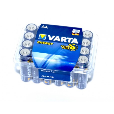 Baterii alkaline AA 1.5V in ambalaj transparent tip value pack cu 24 bucati