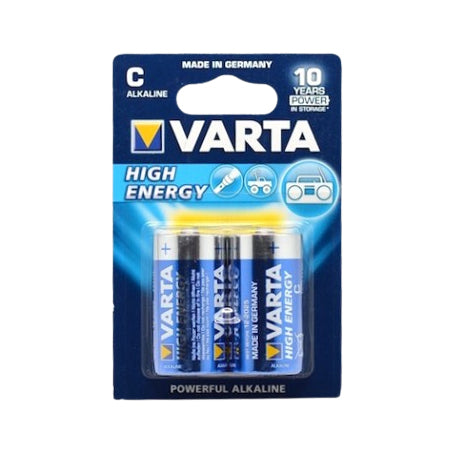 Baterii alkaline R14 C, set 2 bucati, tensiune 1.5V, garantie stocare 10 ani, compatibile dispozitive cu consum ridicat