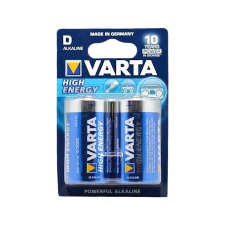 Baterii alkaline tip D R20 1.5V, set 2 bucati, autonomie 10 ani la depozitare, made in Germany