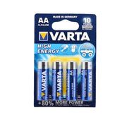 Baterii alkaline AA 1.5V, pachet 4 bucati, durata depozitare 10 ani, cu 80% mai multa putere