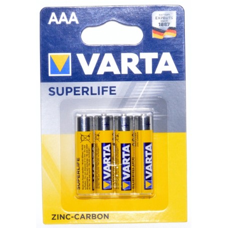 Baterii zinc-carbon AAA 1.5V, pachet 4 bucati, compatibile telecomenzi, ceasuri si jucarii