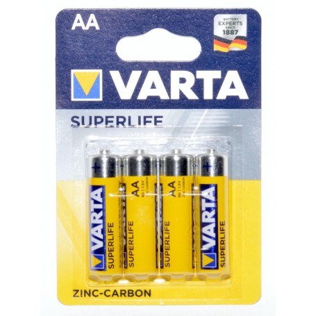 Set 4 baterii zinc-carbon AA 1.5V, ambalaj blister, pentru dispozitive cu consum redus