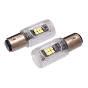 Bec LED auto BAY15D P21/5W, 5W, 1200 lumeni, lumina alba 6000K, set 2 bucati